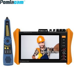 H12 All-in-One 8 Inch 8K H.265 IP CCTV Camera Tester with POE++ AHD/TVI/CVI Support and SFP Module for Professional Camera Testing
