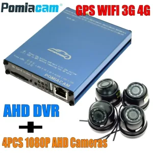 SDVR104 GPS Wi-Fi 4G AHD 1080P Mobile SD Card DVR System  4 Channel Real Time Monitoring for Buses Cars and Fleet Vehicles