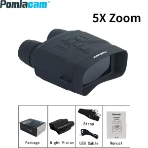 3 Inch Night Vision Binocular for Scouting 1080P HD Outdoor Goggles for Hunting NV4000 Infared Digital 5x Zoom Camping Telescope