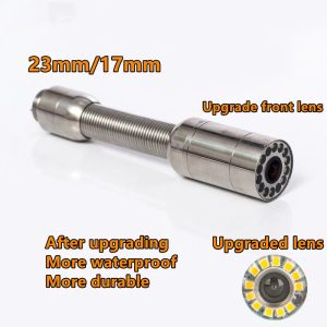 17mm/23mm Replacement Camera Head for Pomiacam Pipe Inspection Camera  HD 1000TVL IP68 Waterproof with Adjustable LEDs