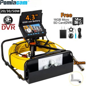 HD Pipe Inspection Camera 16GB DVR 8500mAh Battery IP68 Waterproof for Sewer Pipeline and Drain Inspections Camera Endoscope