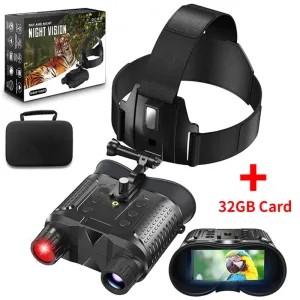 NV8160 Night Vision Binoculars 10x Optical Zoom 1080P Video Infrared Digital Goggles for Hunting and Camping with Rechargeable Battery