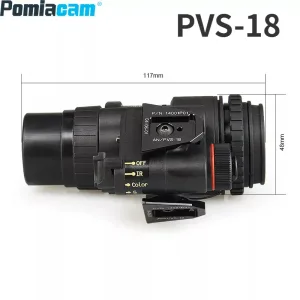 PVS-18 1X32 Digital Night Vision Monocular HD Infrared Scope for Day and Night Hunting Head Mounted  with Helmet Compatibility