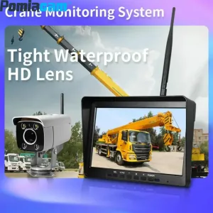 Wireless Crane Camera System, Wireless Monitor, Waterproof Night Vision Display 30x Zoom for Tower Crane wirelessMonitor