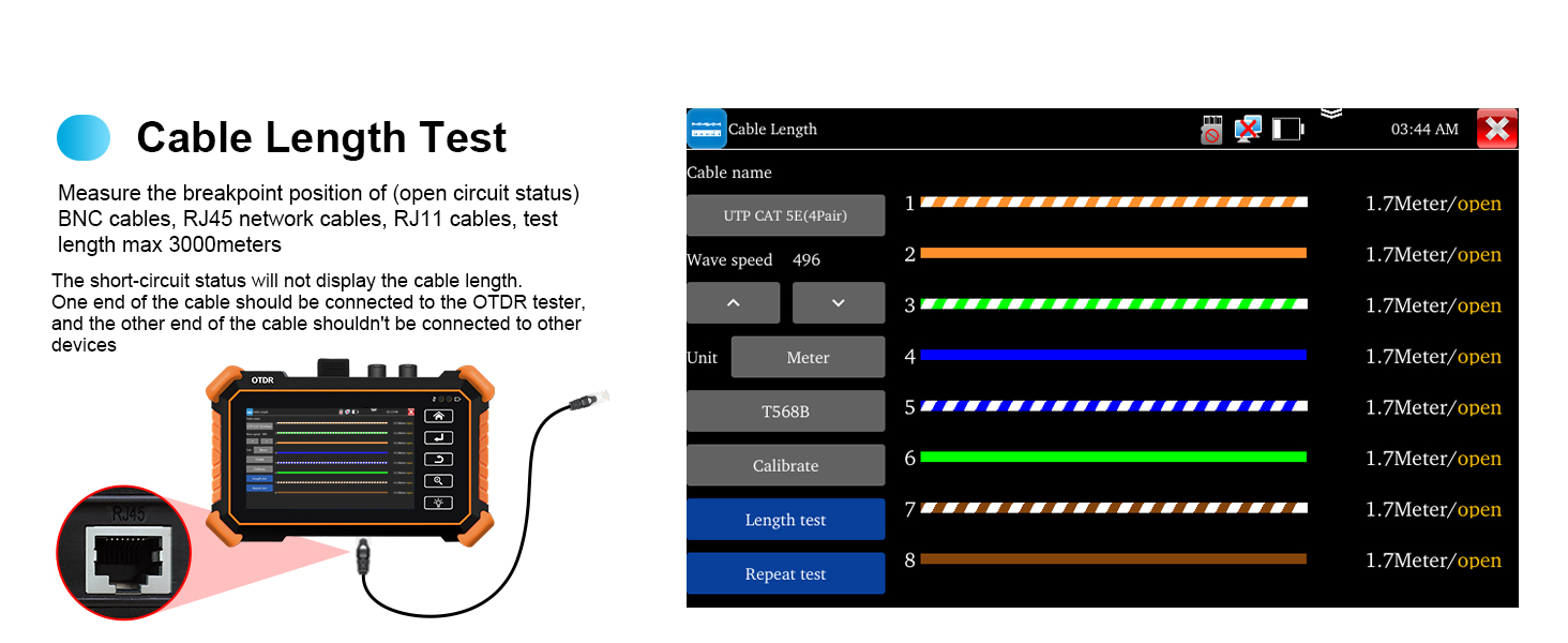 Optical Fiber Tester OTDR fiber Cable tester