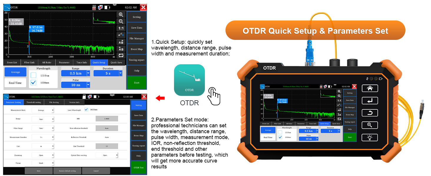 otdr fiber tester OTDR Fiber Optic Tester